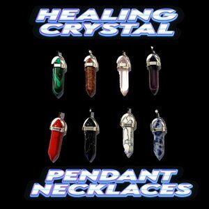 Witch’s Healing Crystal Pendant Collection – 8 Stones of Power & Intention